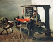 文森特 威廉 梵高 : 纺车前的织布工